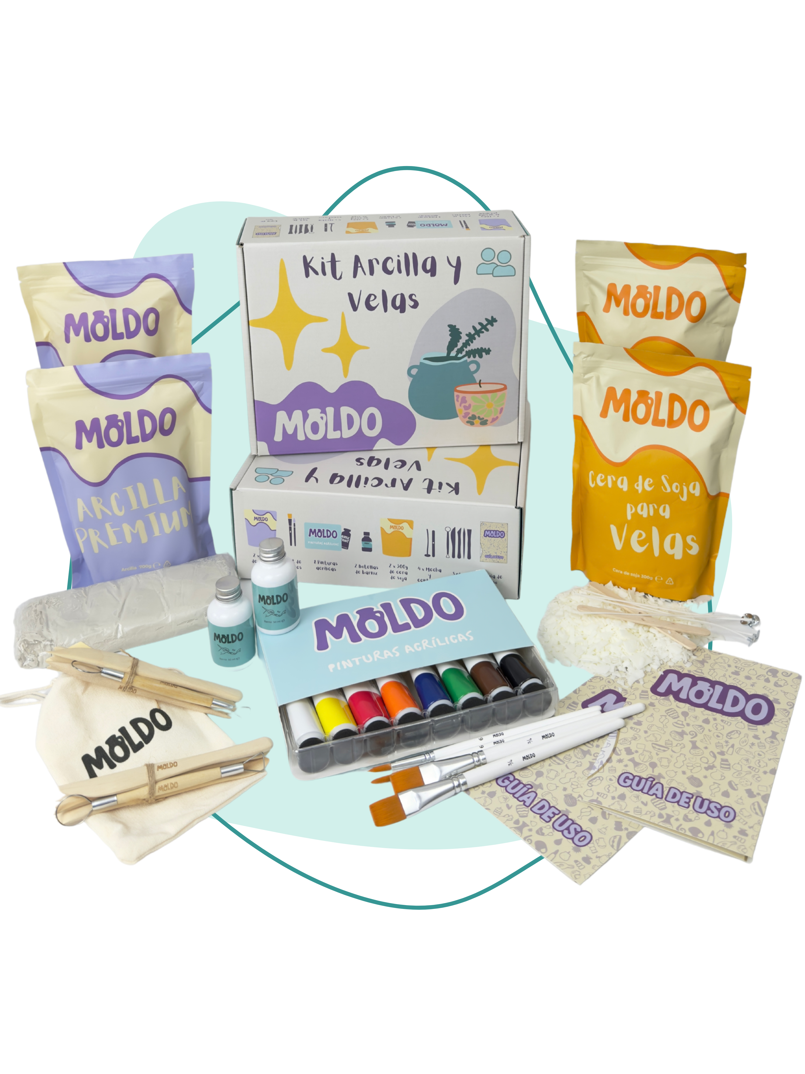Kit Arcilla y Vela para dos personas