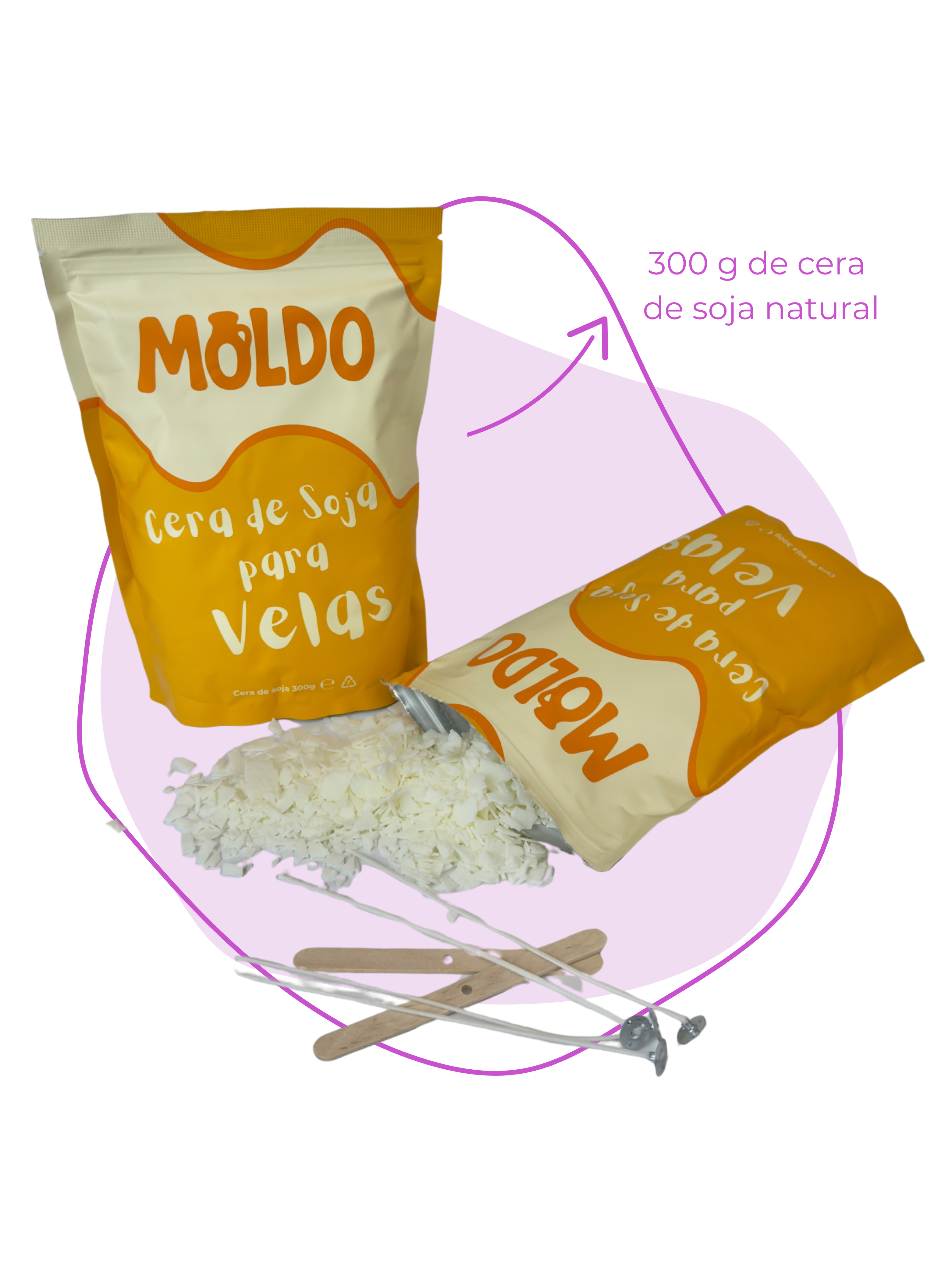 Kit Arcilla y Vela para una persona