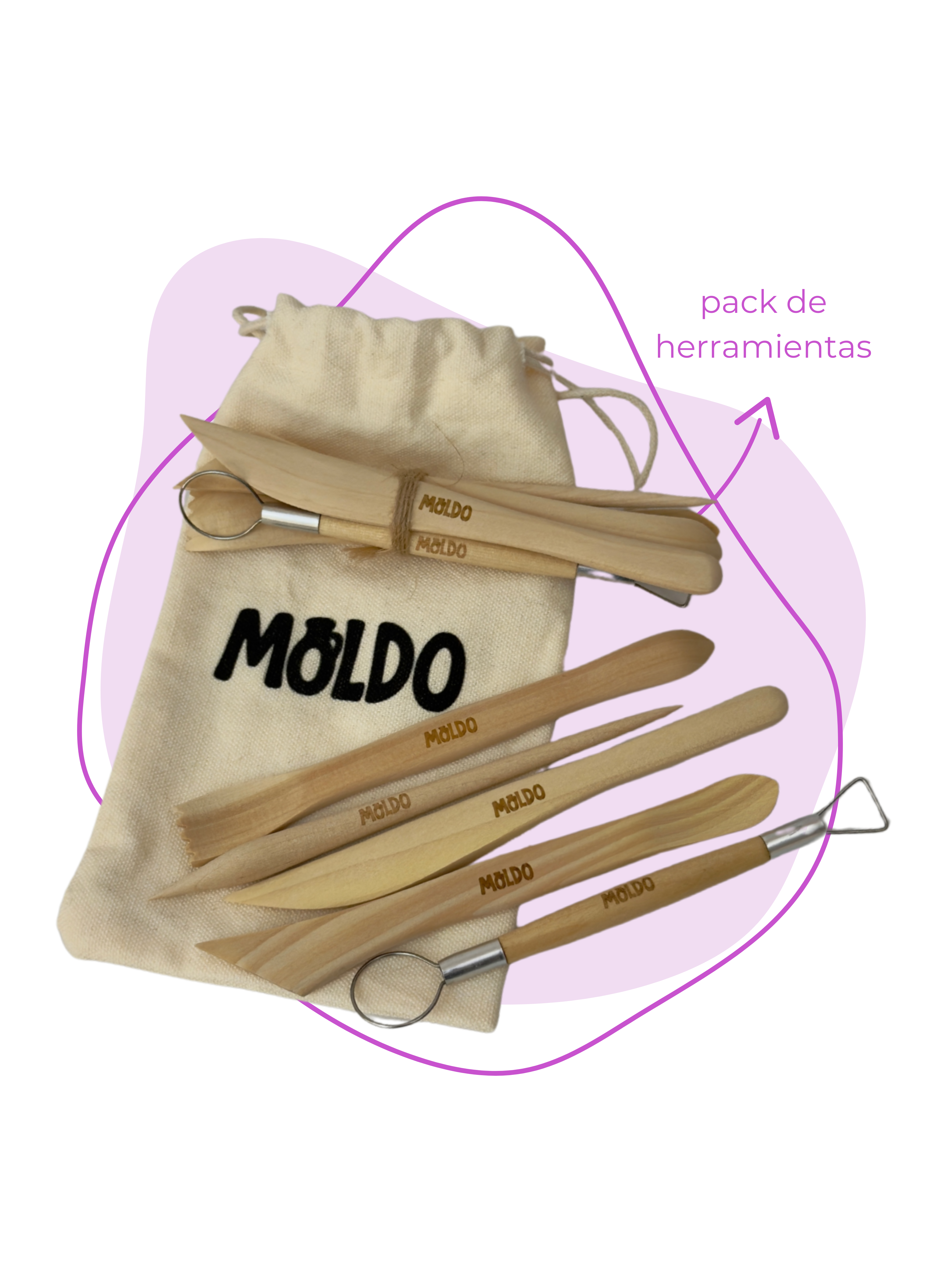 Kit Arcilla y Vela para una persona