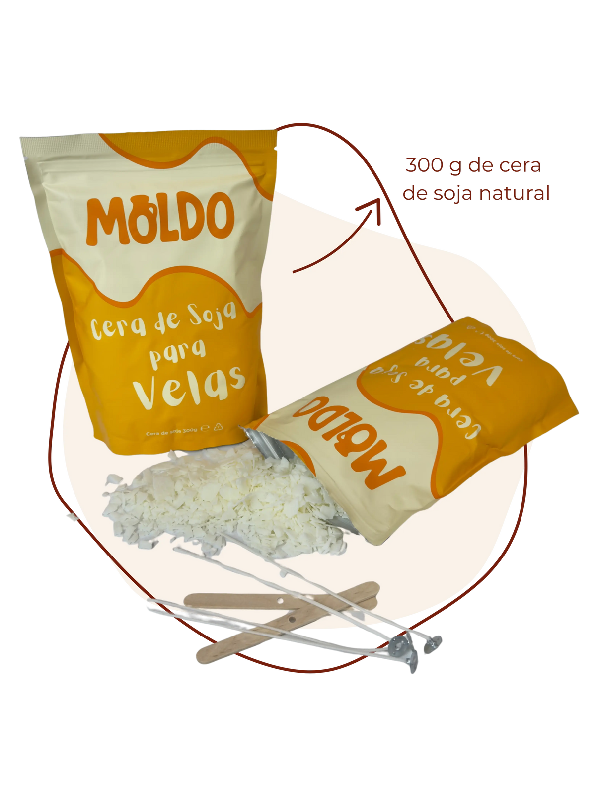 Kit Arcilla y Vela para una persona