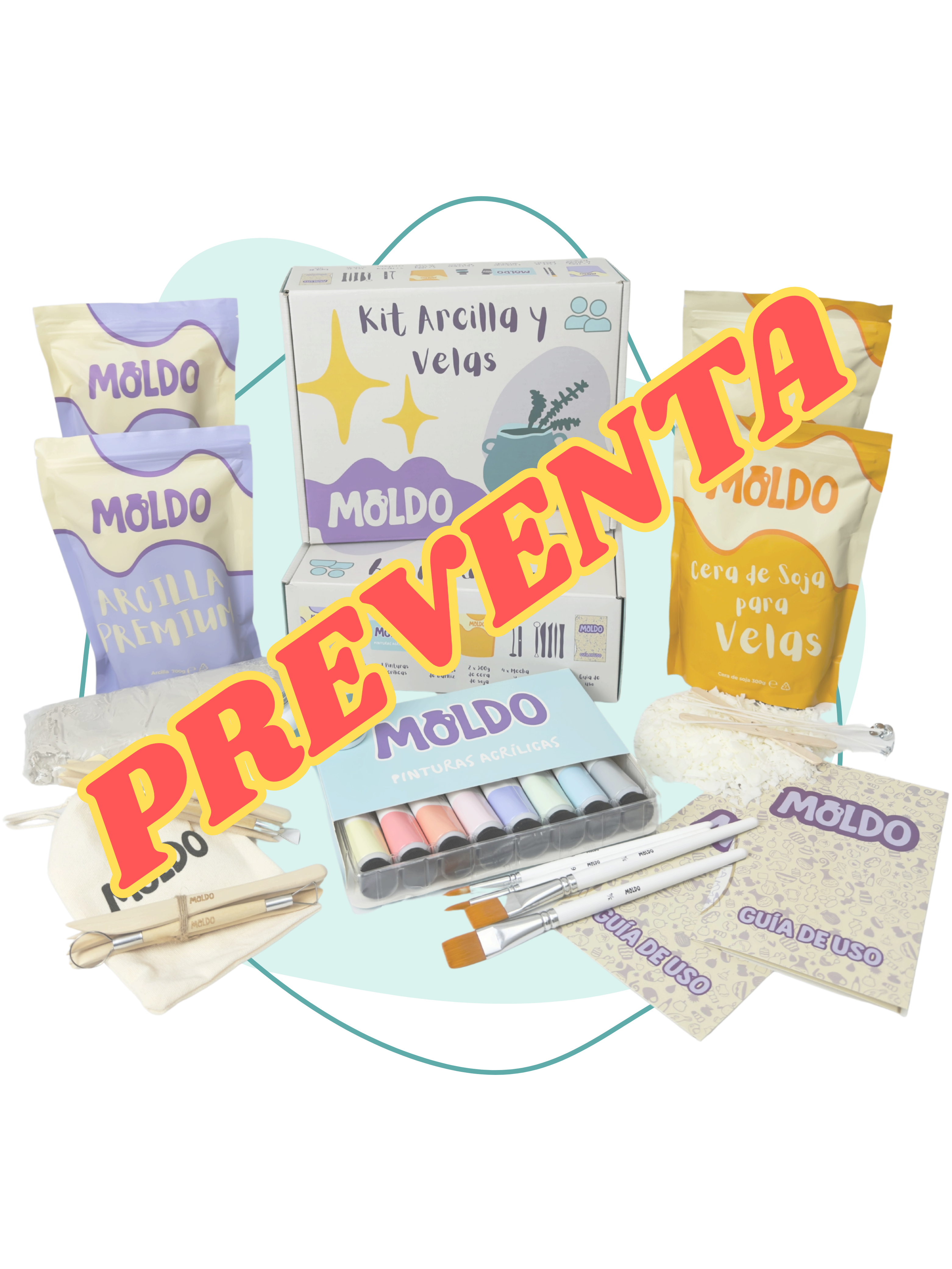 Kit Arcilla y Vela para dos personas