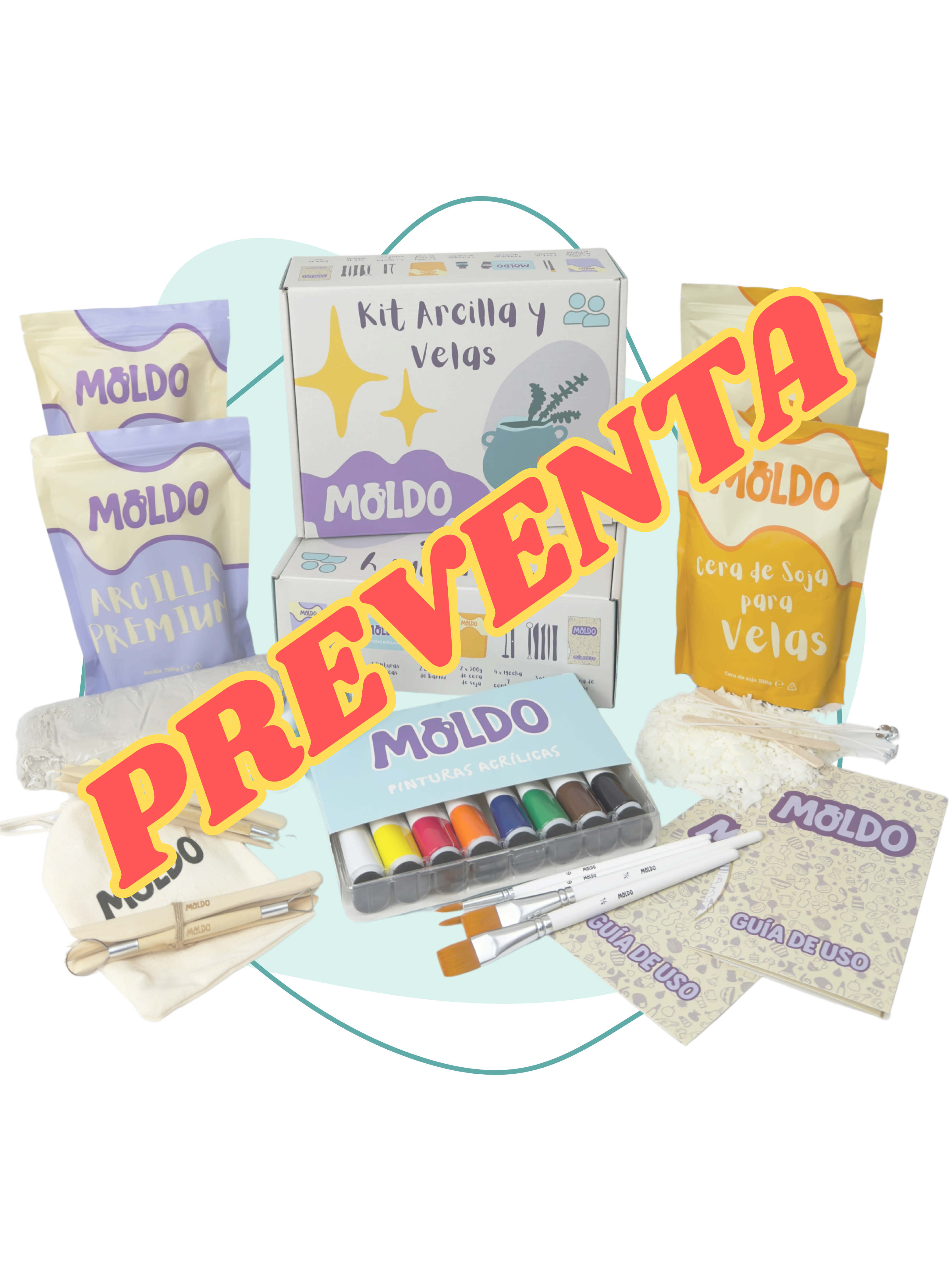 Kit Arcilla y Vela para dos personas