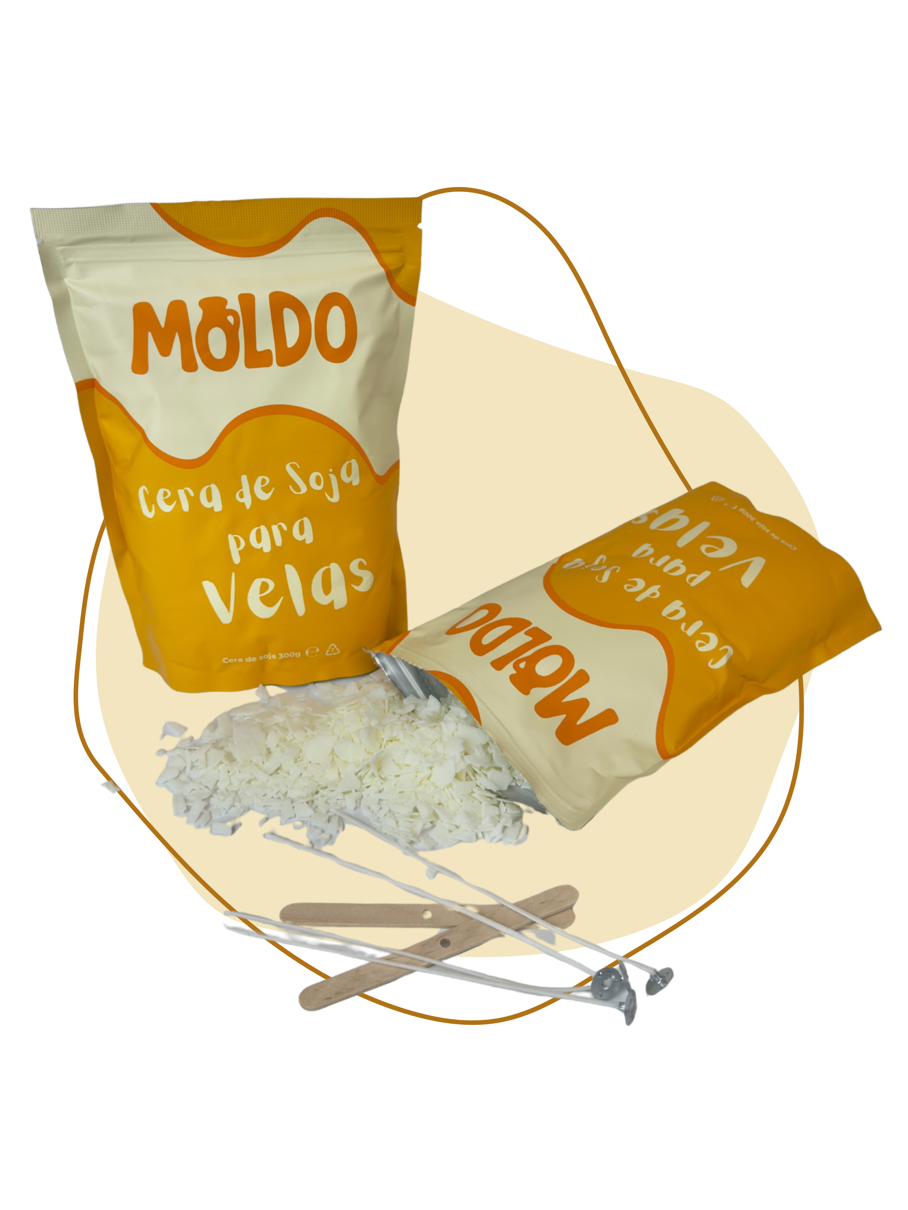 300g de Cera de Soja MOLDO