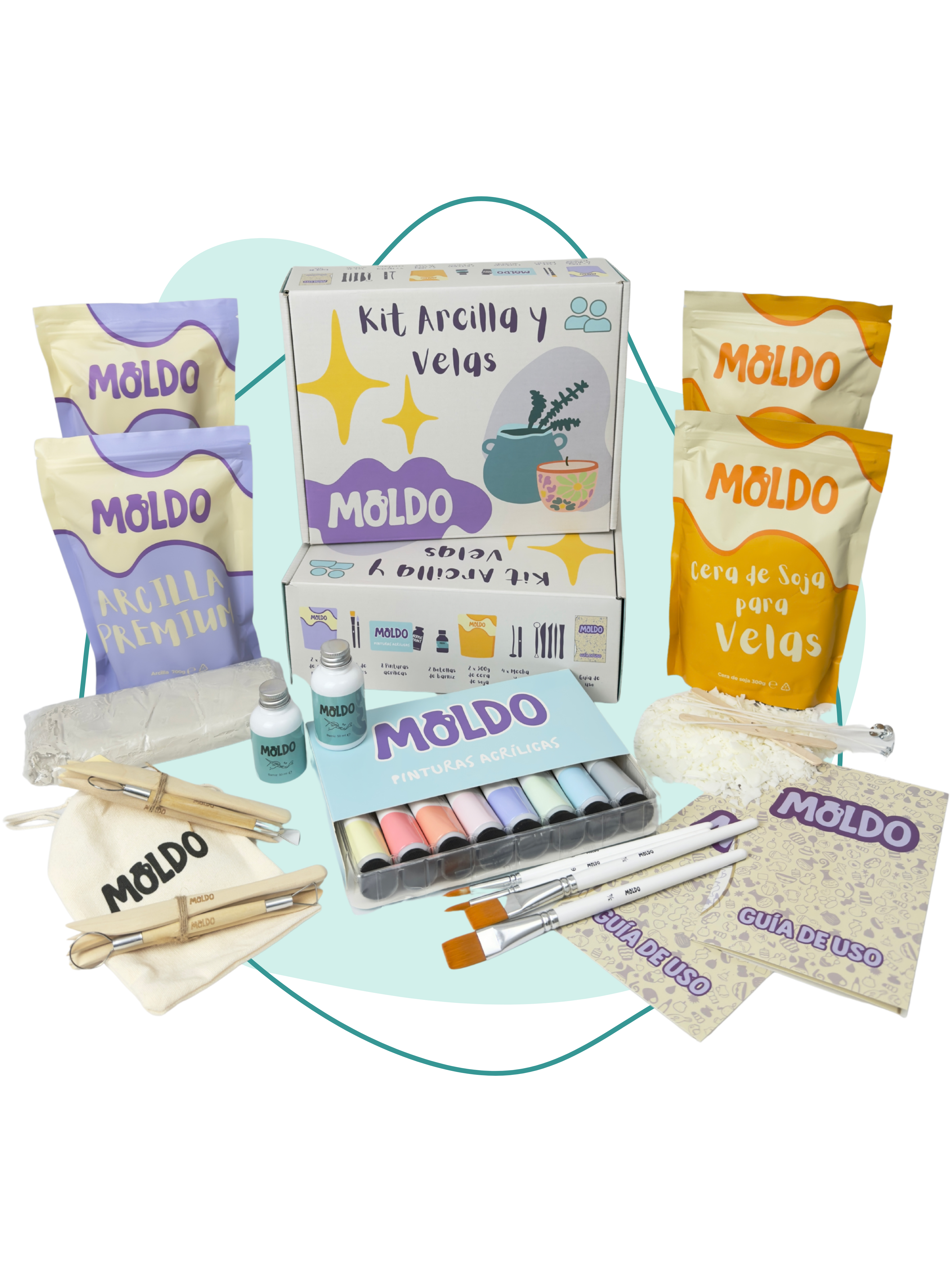 Kit Arcilla y Vela para dos personas