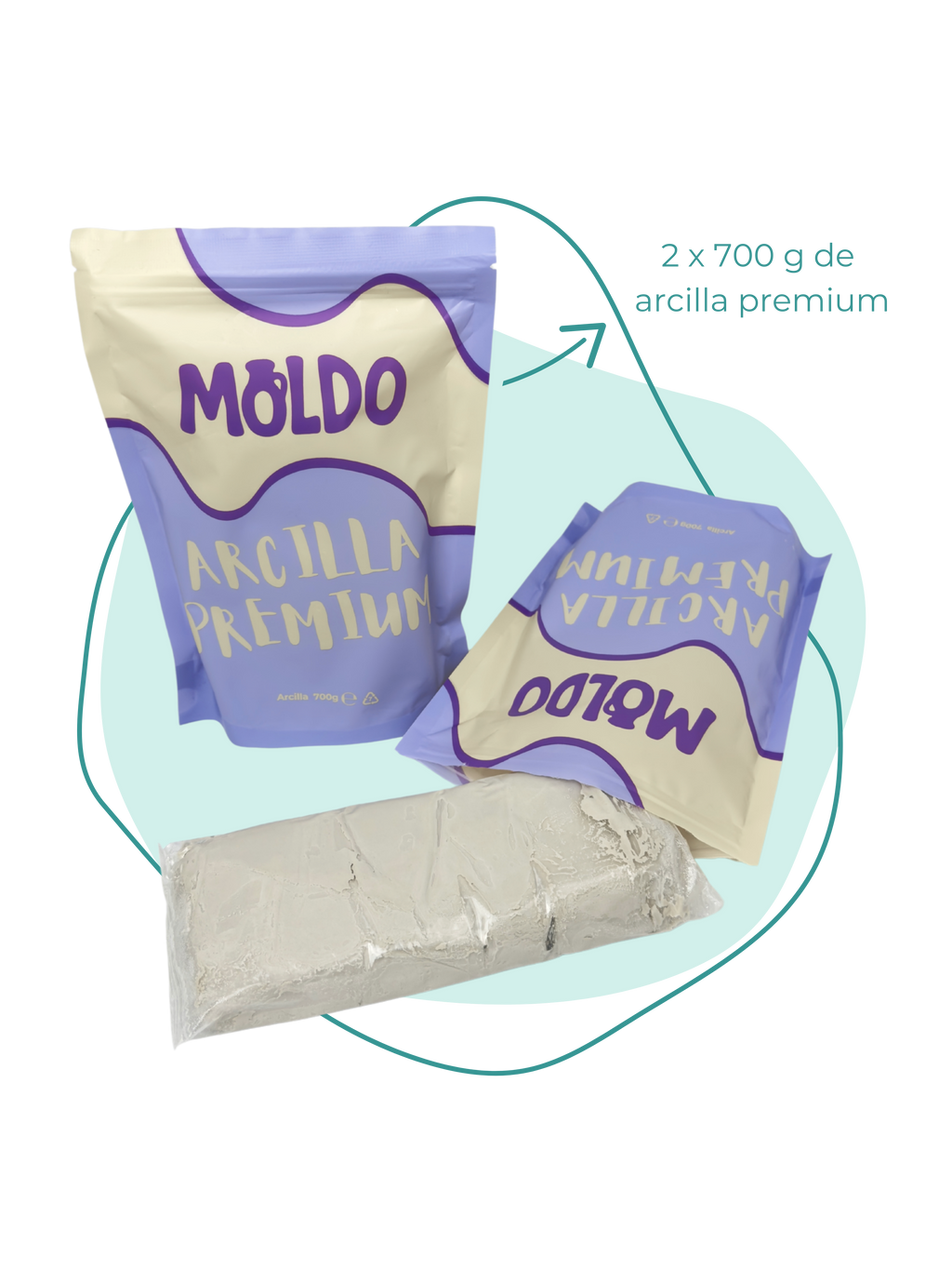 Kit Argila i Espelma per a dues persones