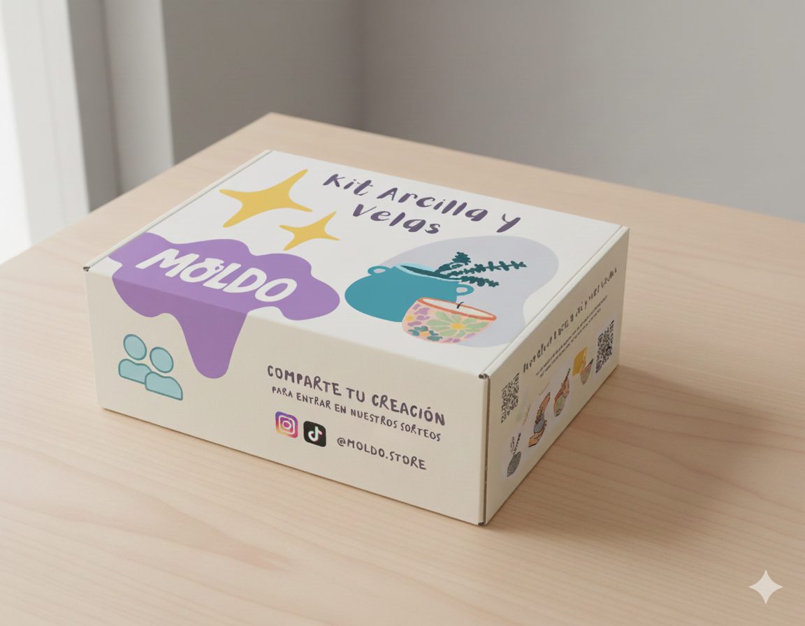 Kit Arcilla y Vela para una persona